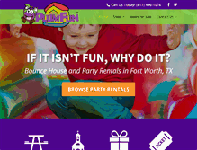 Tablet Screenshot of plumfunpartyrentals.com